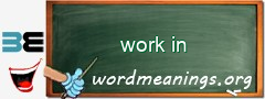 WordMeaning blackboard for work in